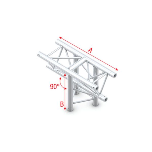 Deco-22 Triangle truss - T-Cross vertical 3-way - apex down - Onlinediscowinkel.nl