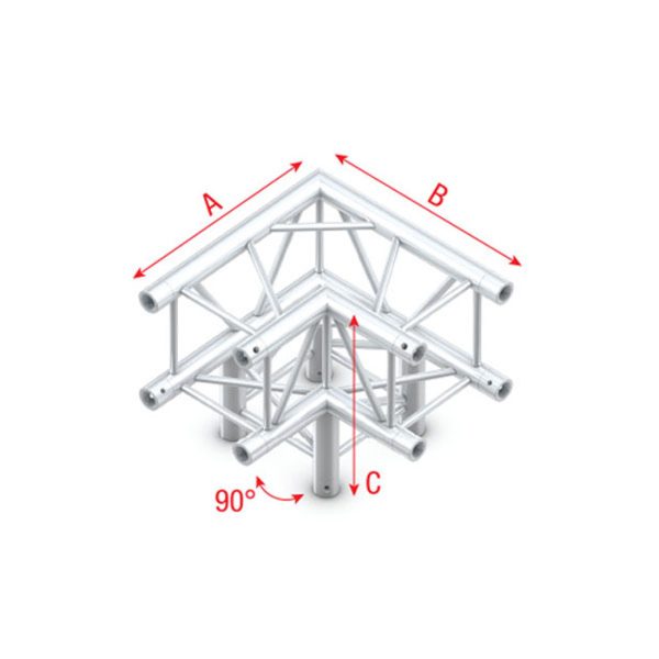 Pro-30 Square F Truss - Corner 3-way - Onlinediscowinkel.nl