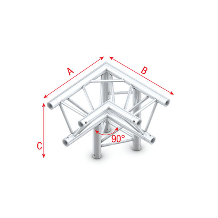 Pro-30 Triangle F Truss - Corner down right - apex down - Onlinediscowinkel.nl