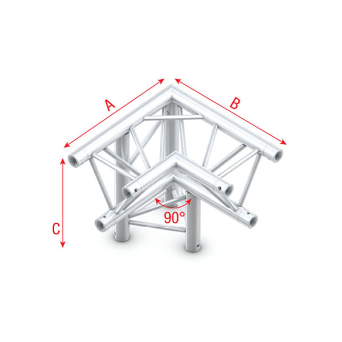 Pro-30 Triangle F Truss - Corner down left - apex down - Onlinediscowinkel.nl