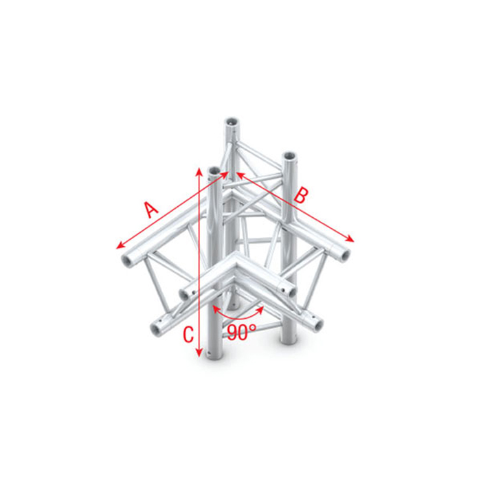 Pro-30 Triangle F Truss - Corner up/down - left - 74 cm - Onlinediscowinkel.nl