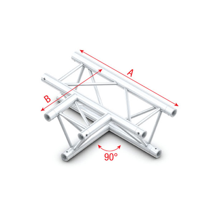 Pro-30 Triangle F Truss - T-Cross horizontal - 3-way - apex down - 71 cm - Onlinediscowinkel.nl