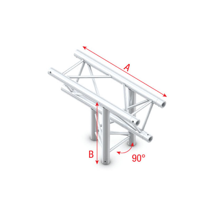 Pro-30 Triangle F Truss - T-Cross up/down 3-way - 74 cm - Onlinediscowinkel.nl