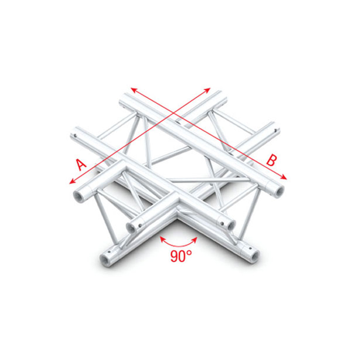 Pro-30 Triangle F Truss - Cross up/down 6-way - 50 cm - Onlinediscowinkel.nl