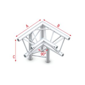 Pro-30 Triangle G Truss - Corner down left - apex down G (Global & Euro Ø 29