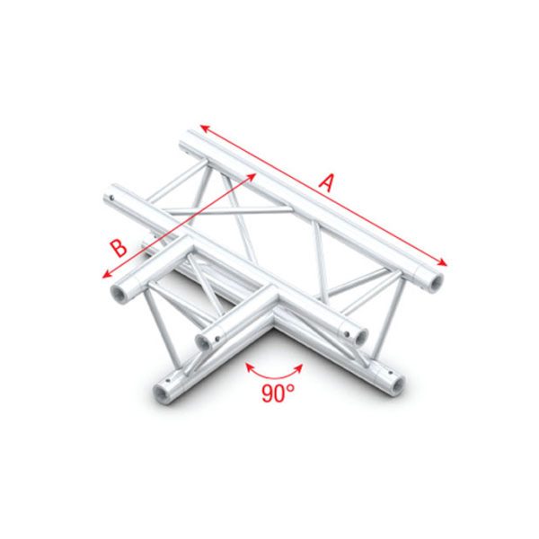 Pro-30 Triangle G Truss - T-Cross horizontal - 3-way - apex down - 71 cm - Onlinediscowinkel.nl