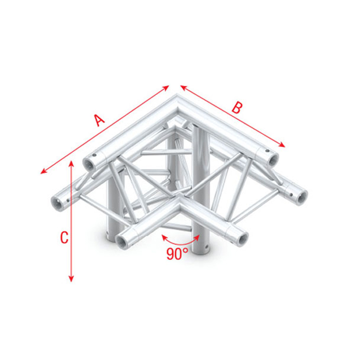 Pro-30 Triangle P Truss - Corner down left - apex up - Onlinediscowinkel.nl