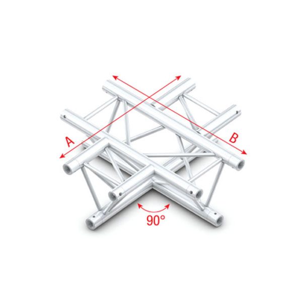 Pro-30 Triangle P Truss - Cross horizontal - 4-way - 71 cm - Onlinediscowinkel.nl