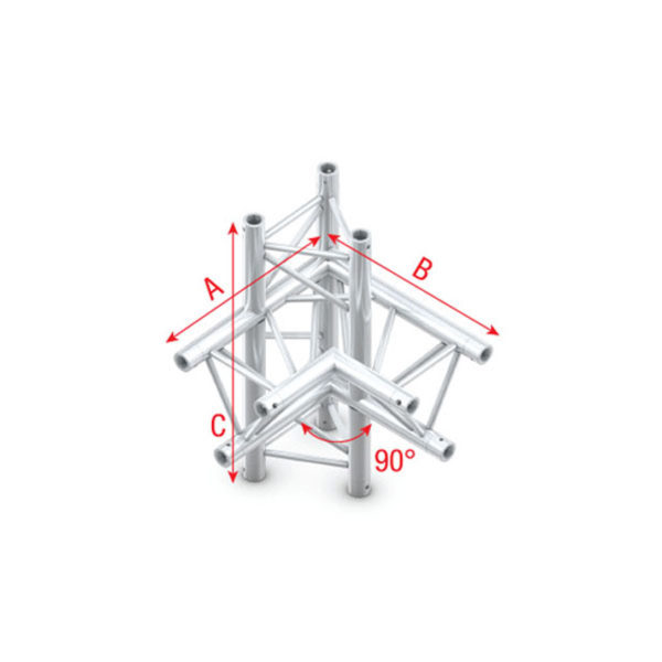 Pro-30 Triangle G Truss - Cross 4-way - 50 cm - Onlinediscowinkel.nl