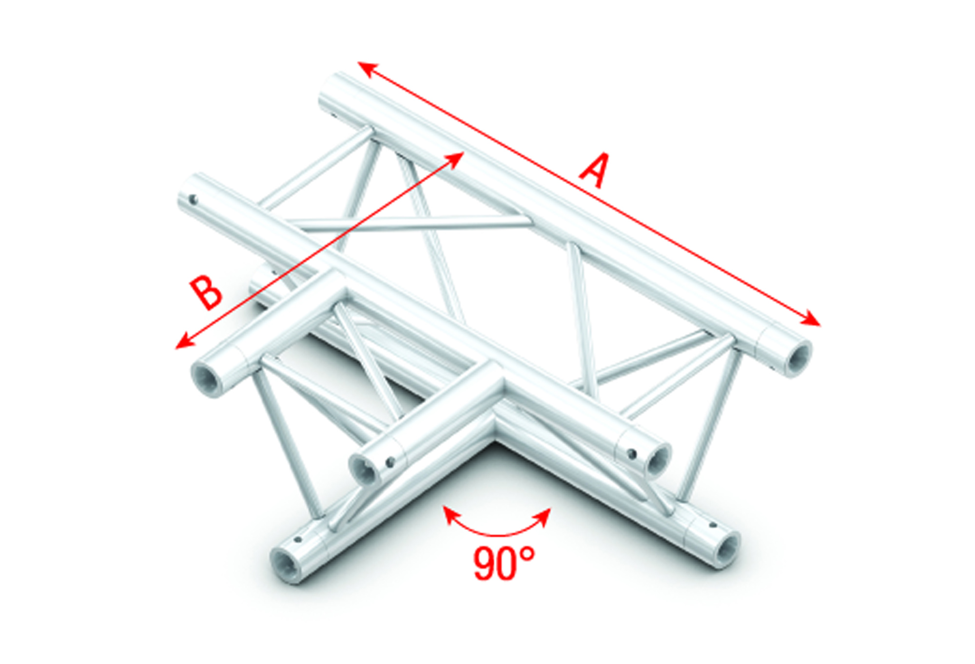 Pro-30 Triangle F Truss - 3-way horizontal - 50 cm - Onlinediscowinkel.nl