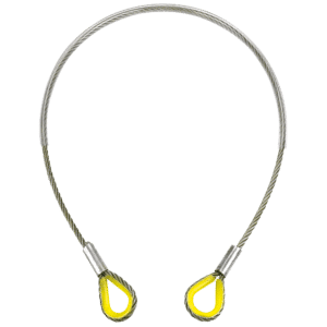 Steel 2 Ton WLL + PVC - 14 mm 6 x 36 WS Core Working length 1 m - Onlinediscowinkel.nl