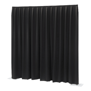P&D Curtain MCS 300 g/m² Black - 330 x 120 cm (W x H) - pleated - Onlinediscowinkel.nl