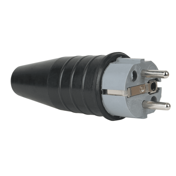 Rubber Schuko Connector Male - Onlinediscowinkel.nl