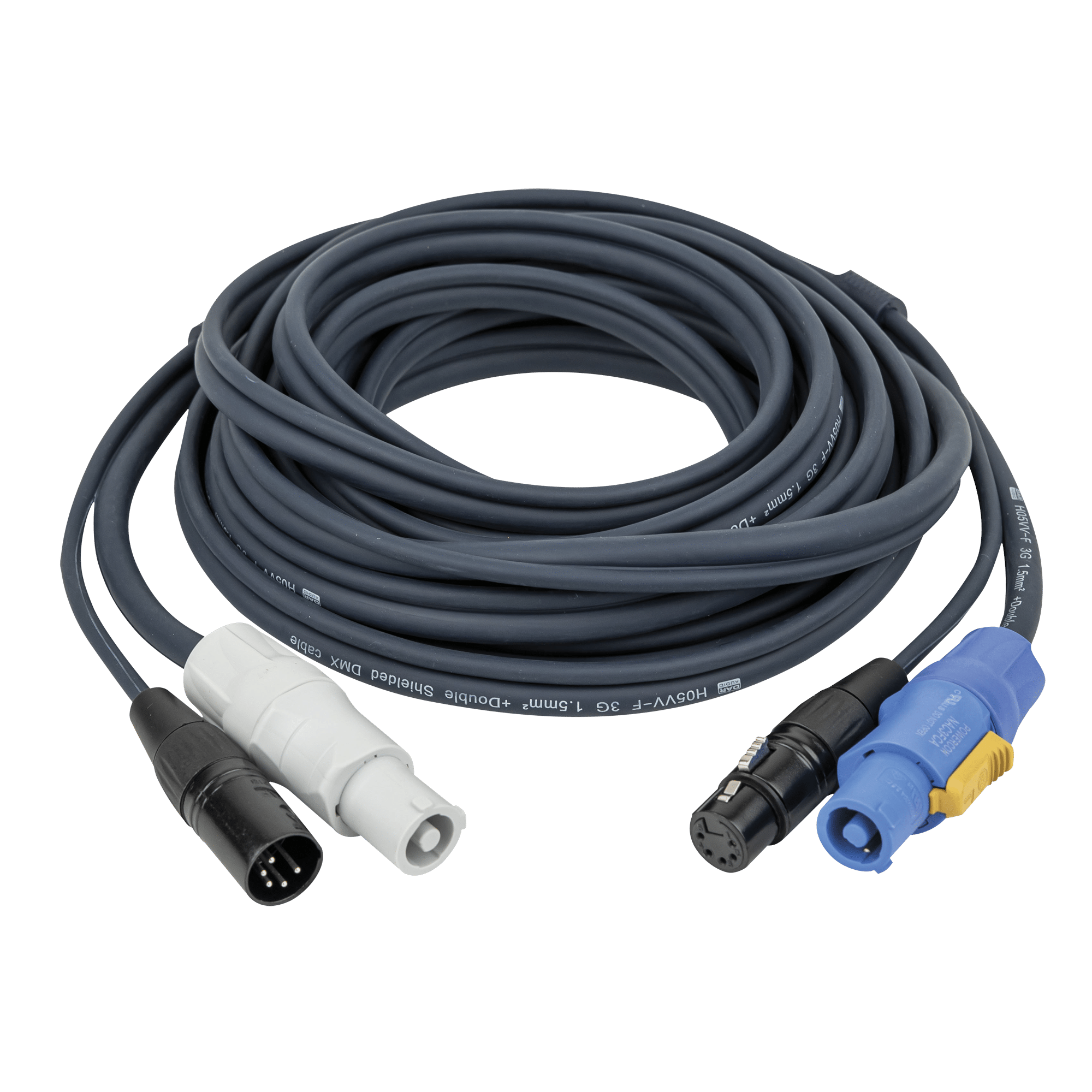 FP18 Hybrid Cable - powerCON & 5-pin XLR - DMX / Power - Onlinediscowinkel.nl