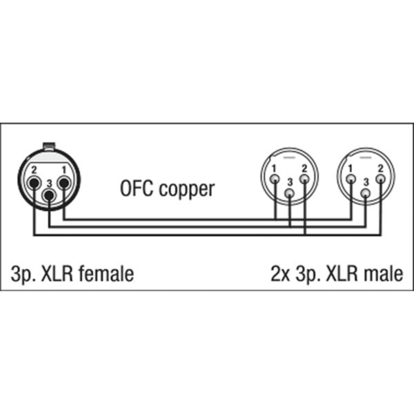 female to 2 x XLR 3P male - Onlinediscowinkel.nl