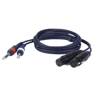 FL43 - 2 unbal. Jack mono L/R to 2 XLR/F 3P - Onlinediscowinkel.nl