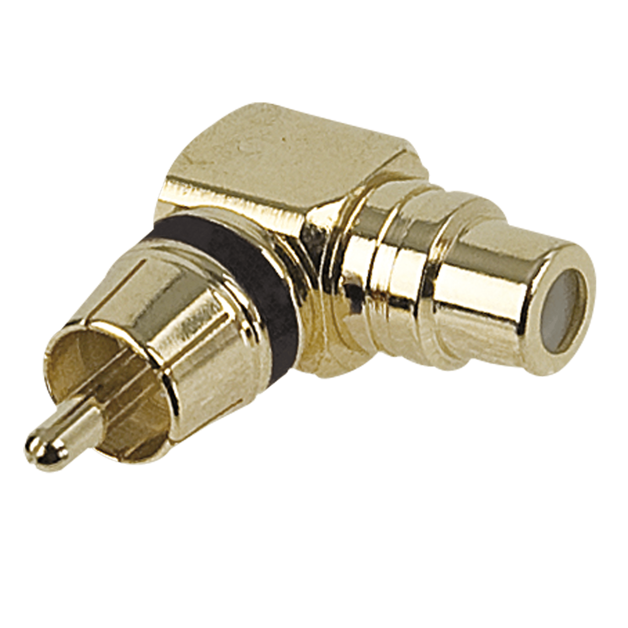 RCA Male to RCA Female 90° adapter - Onlinediscowinkel.nl