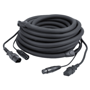 FP12 - IEC/XLR M - IEC/XLR F - DMX / Power - Onlinediscowinkel.nl