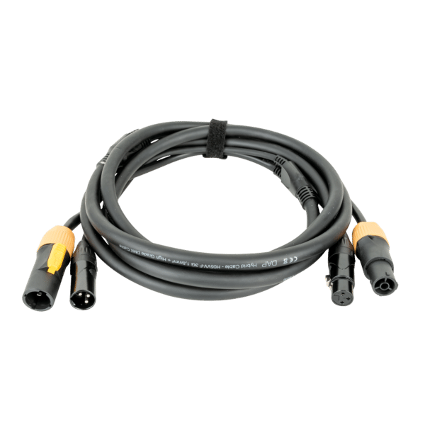 FP22 Hybrid Cable - Power Pro True & 3-pin XLR - DMX / Power - Onlinediscowinkel.nl