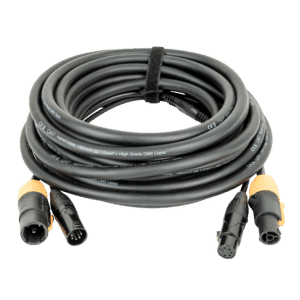FP23 Hybrid Cable - Power Pro True & 5-pin XLR - DMX / Power 15 m - Onlinediscowinkel.nl