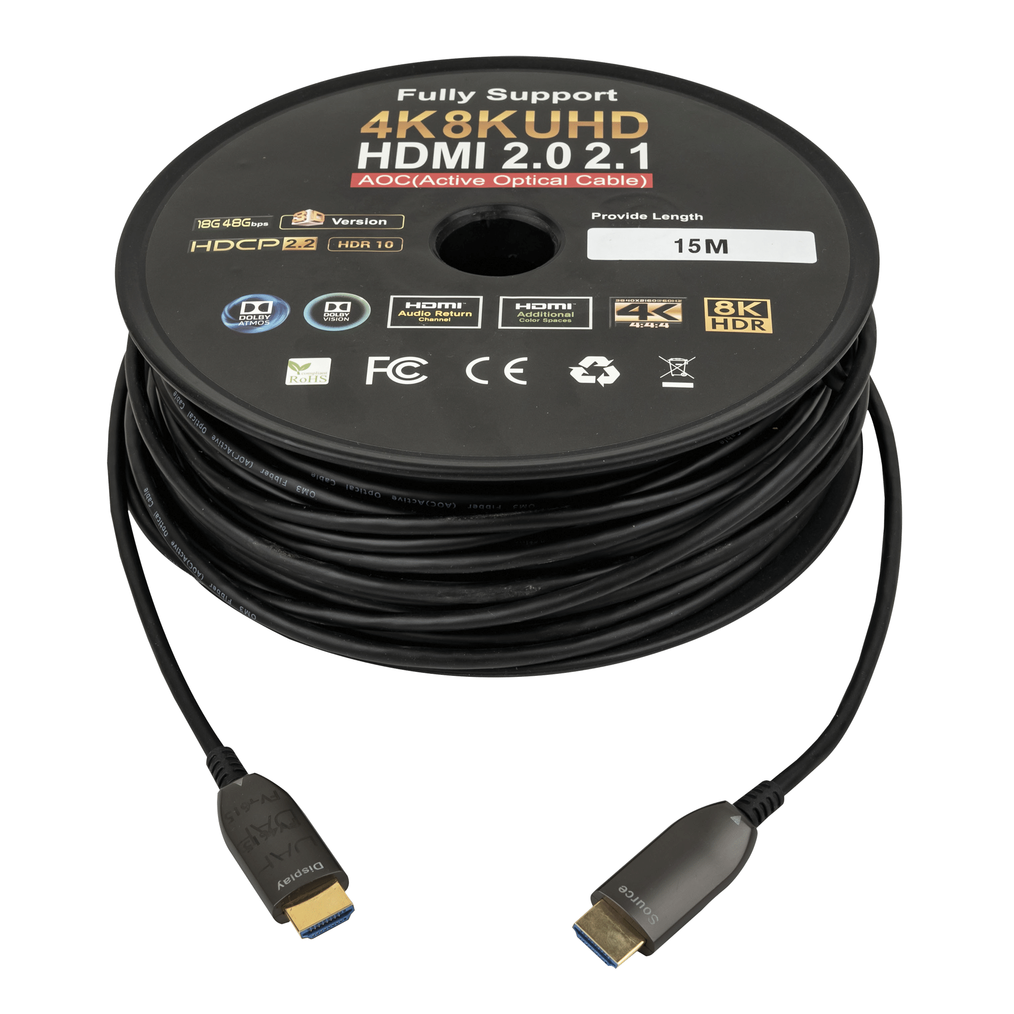 HDMI 2.1 AOC 8K Fibre Cable- - Onlinediscowinkel.nl