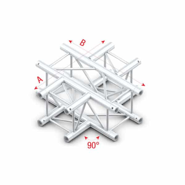 Pro-30 Square G Truss - T-Cross + Down 4-way - 50 cm - Onlinediscowinkel.nl