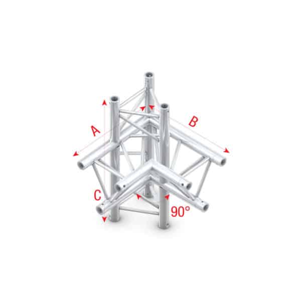 Pro-30 Triangle G Truss - Corner up/down - right - 50 cm - Onlinediscowinkel.nl