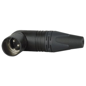 XLR 3P 90° Connector - male - Neutrik RX Black - Onlinediscowinkel.nl