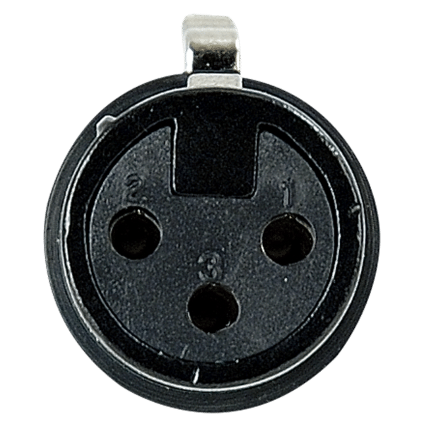 XLR 3P Connector - female - black housing - Onlinediscowinkel.nl