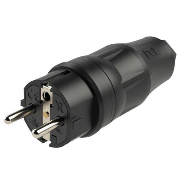 Rubber Schuko Connector Male - Onlinediscowinkel.nl