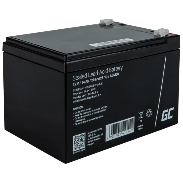 Green Cell AGM 12 V 14 Ah battery - Onlinediscowinkel.nl