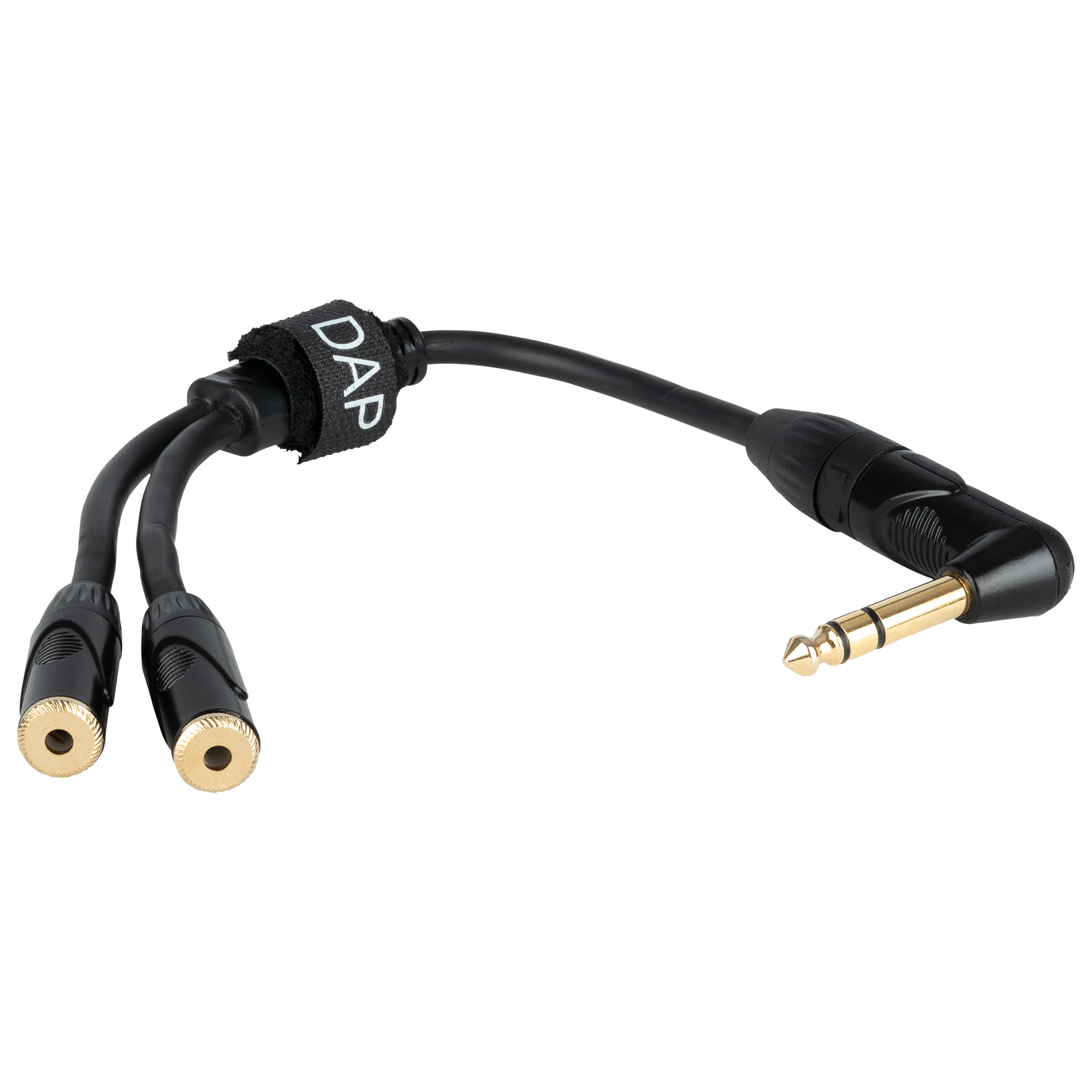 FLA5 – right-angled male stereo jack to 2 female stereo mini-jack - Onlinediscowinkel.nl