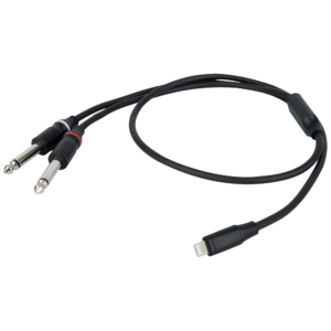 FL101 - Lightning to 2 Mono Jack L/R 1.5 m - Onlinediscowinkel.nl
