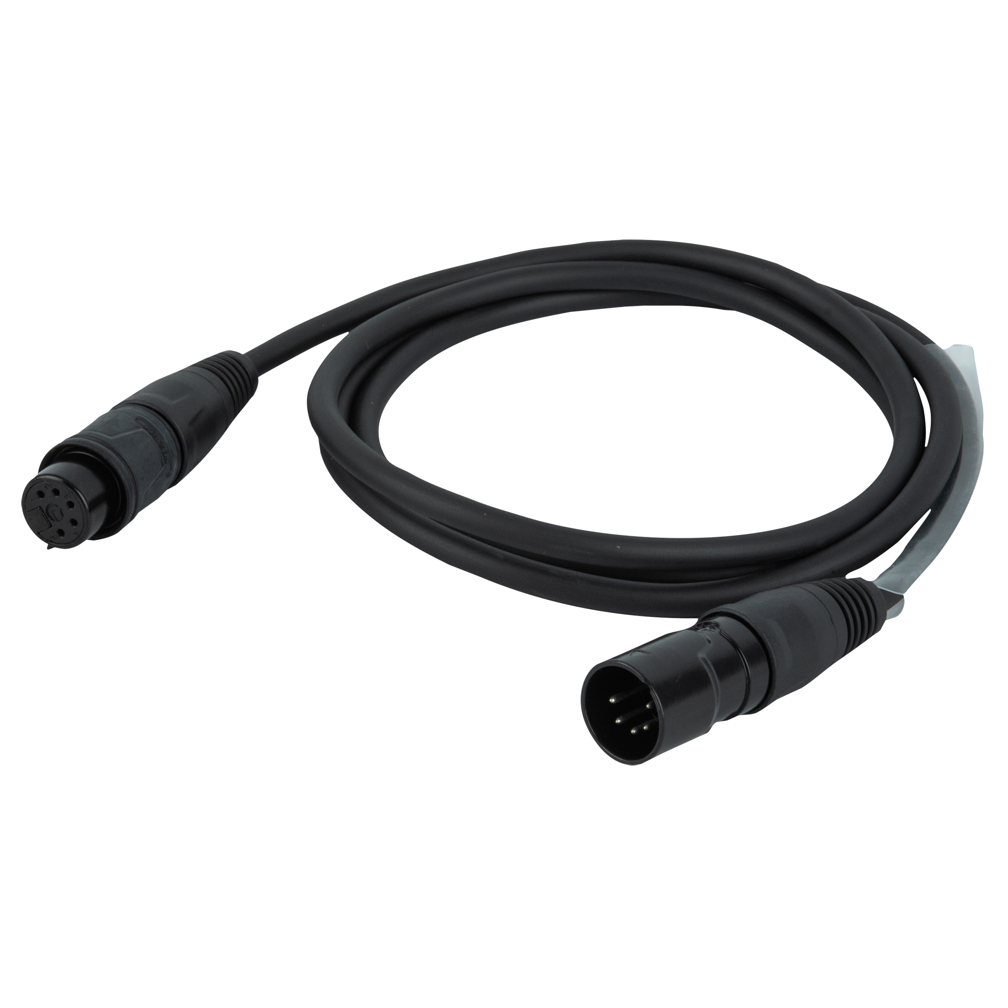 FLR75 - IP65 DMX/AES-EBU XLR/M 5P to XLR/F 5P Rean RCX5 connectors - Onlinediscowinkel.nl