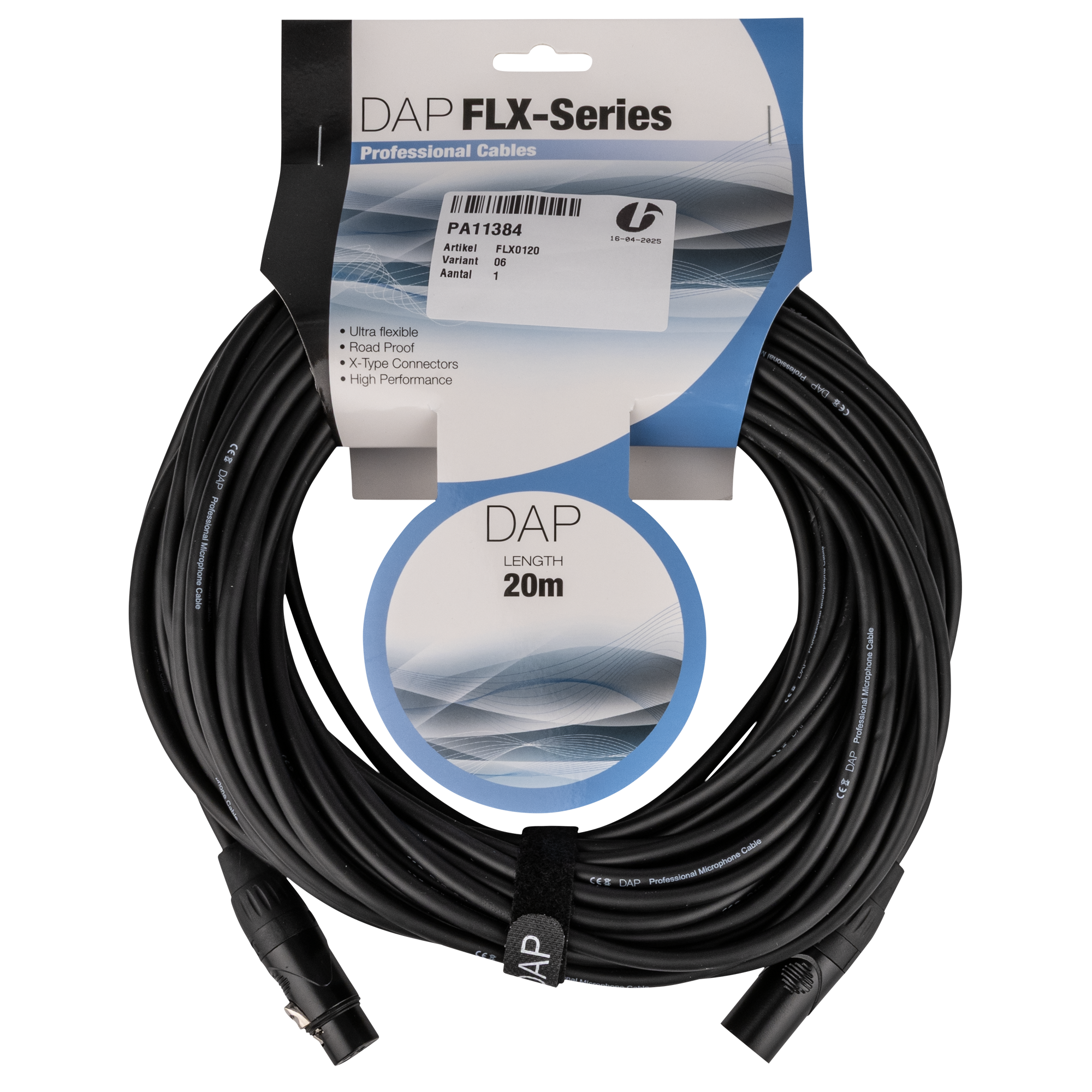 FLX01- bal. XLR/M 3P to XLR/F 3P X-type - Onlinediscowinkel.nl