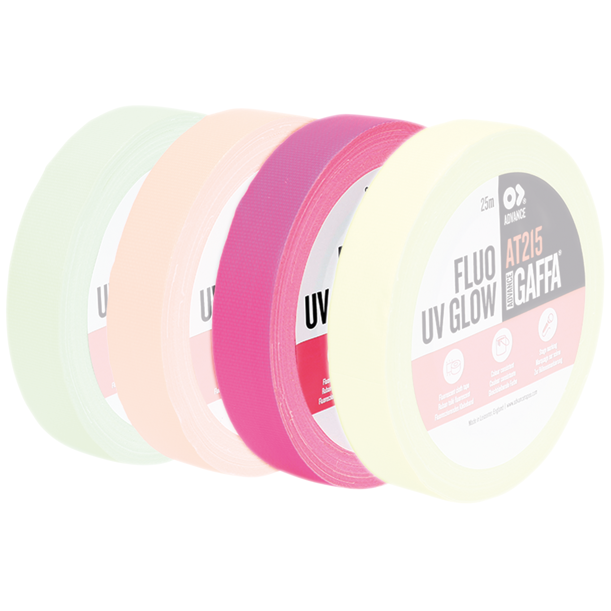 AT215 Fluorescent Gaffa Tape Pink - Onlinediscowinkel.nl