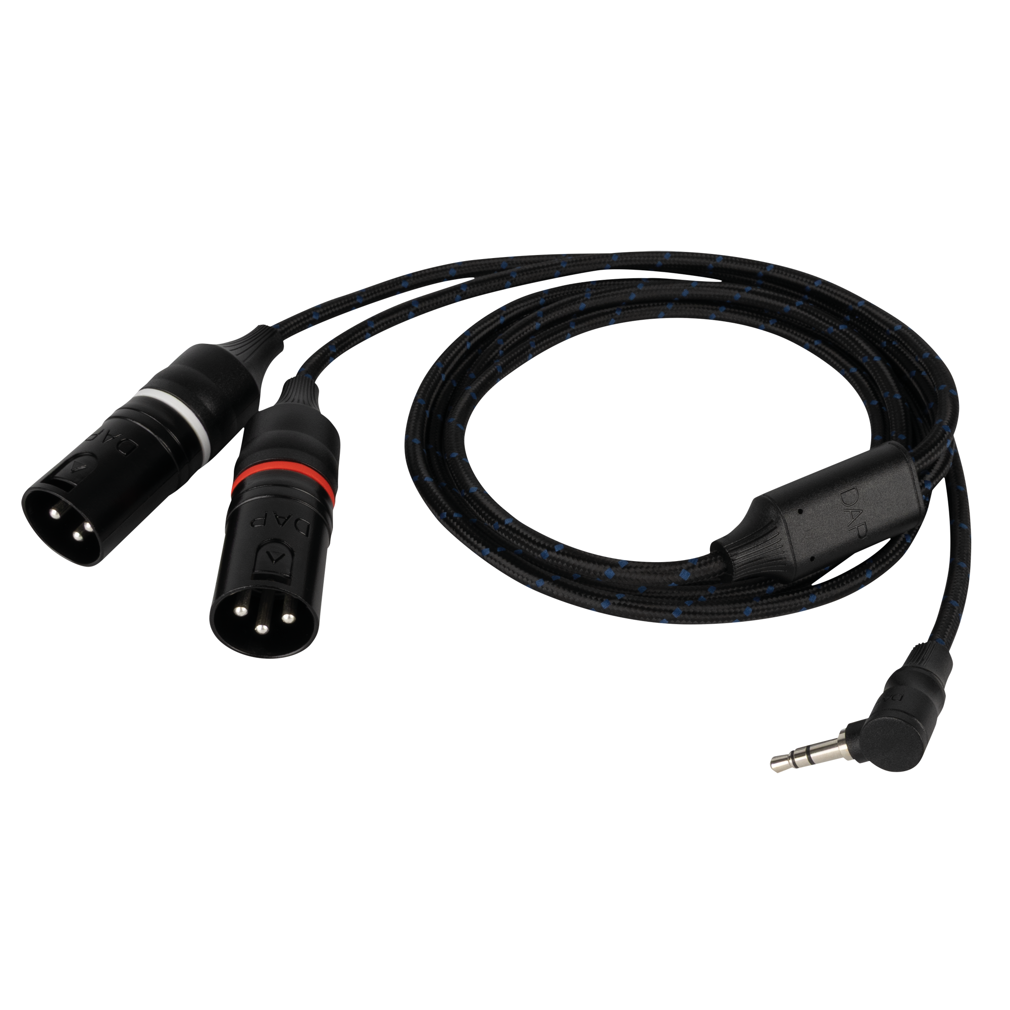FL117 - Male Stereo 90° Mini-Jack to 2 Galvanically Isolated XLR/M 3P 1.5 m - Onlinediscowinkel.nl
