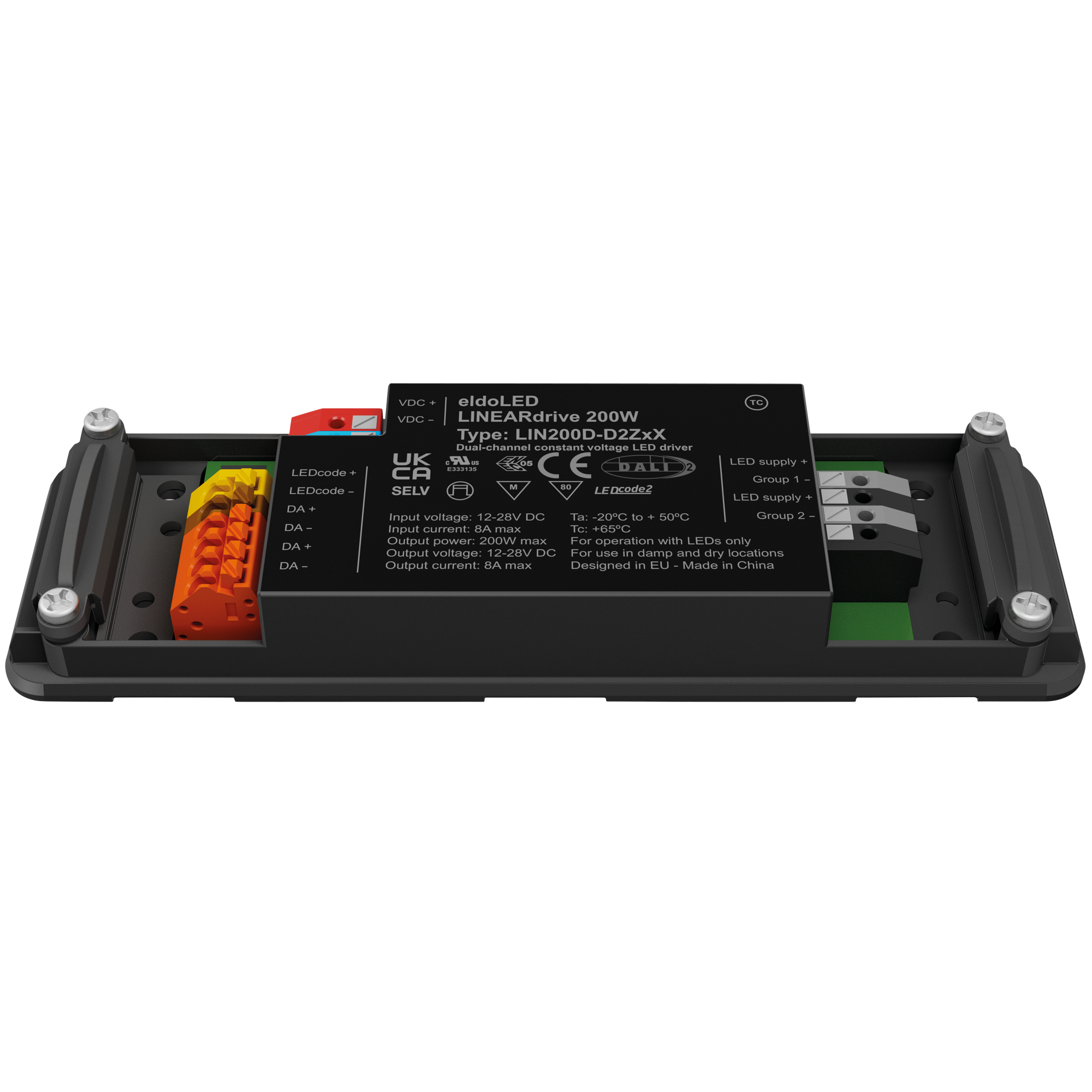 ELDOLED LINEARdrive DC - 200 W - Constante Spanning - DALI-2 - 2 Kanalen, 2 Uitgangen - LIN200D2Z2D3 - Afbeelding 2