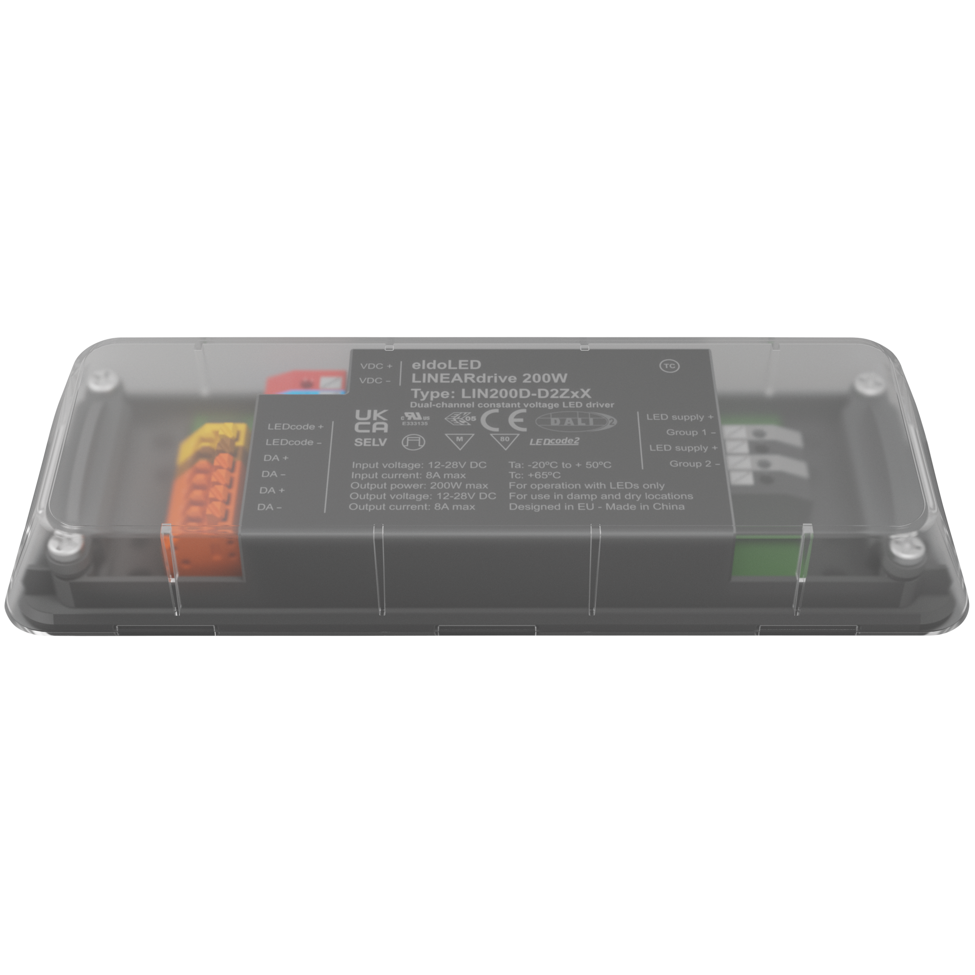 ELDOLED LINEARdrive DC - 200 W - Constante Spanning - DALI-2 - 2 Kanalen, 2 Uitgangen - LIN200D2Z2D3 - Afbeelding 4