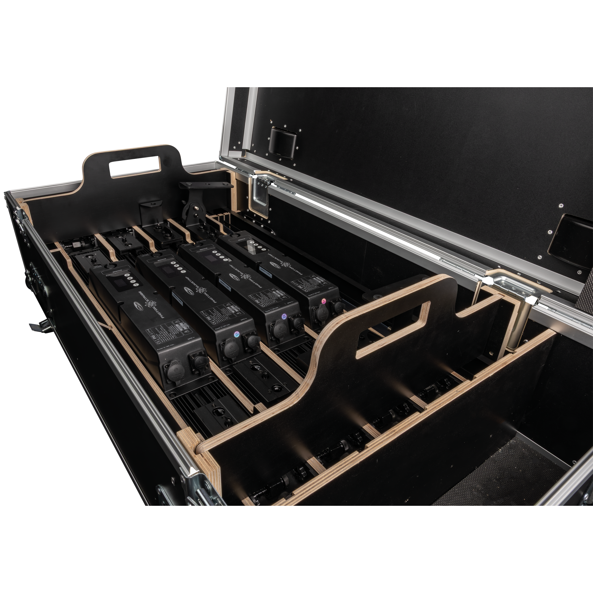 SHOWTEC Case for 4x Photon Strobe/Wash/Sunstrip - Penn Elcom hardware en zwenkwielen met rem - Afbeelding 4