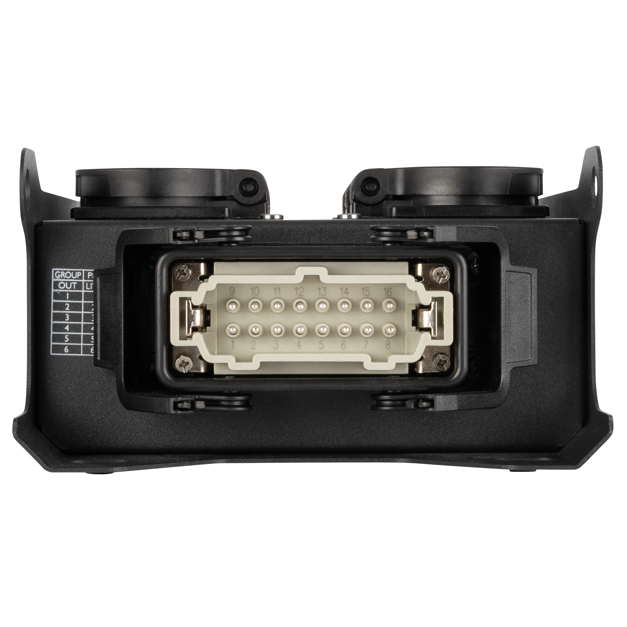SHOWGEAR PowerCore 2m.6s - Breakout Multipin H16 in/uit naar 6x Schuko - Afbeelding 3
