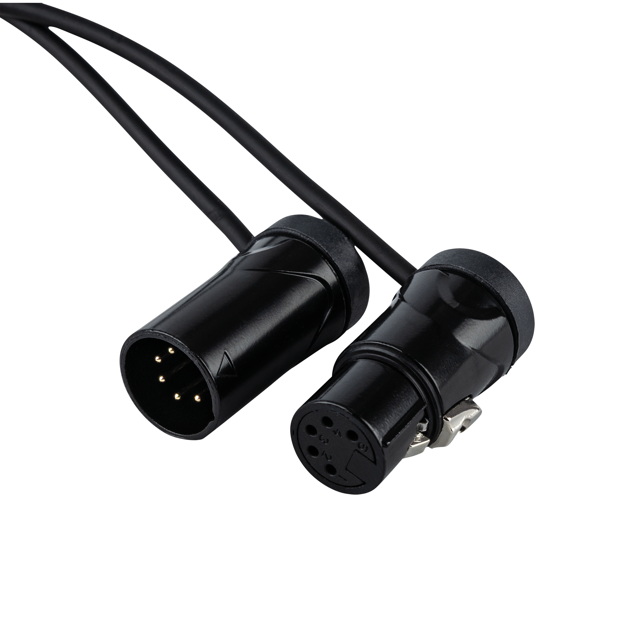 DAP FLX18 - bal. XLR/M 5P to XLR/F 5P Patch Cable 0.60 m - Ultracompacte haakse XLR patchkabel - 60 cm - Afbeelding 2