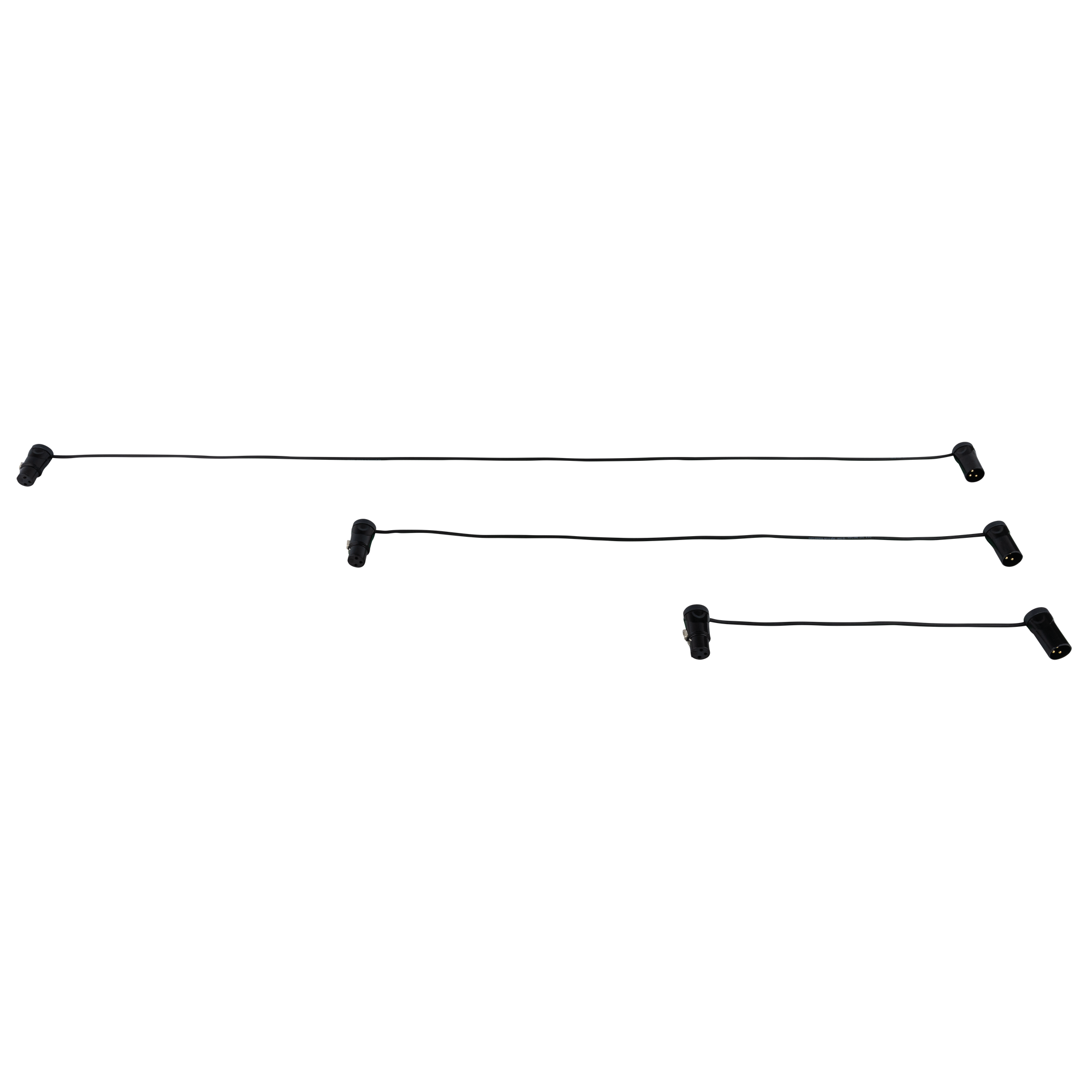 DAP FLX19 - bal. XLR/M 3P to XLR/F 3P Patch Cable 0.30 m - Ultracompacte haakse XLR patchkabel - 30 cm - Afbeelding 3
