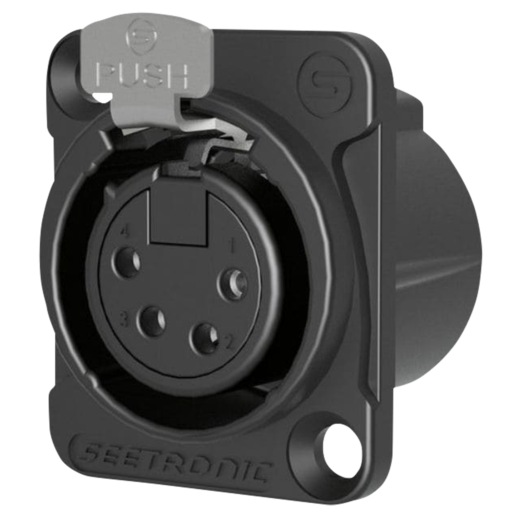 XLR 4P Chassis - female - Onlinediscowinkel.nl