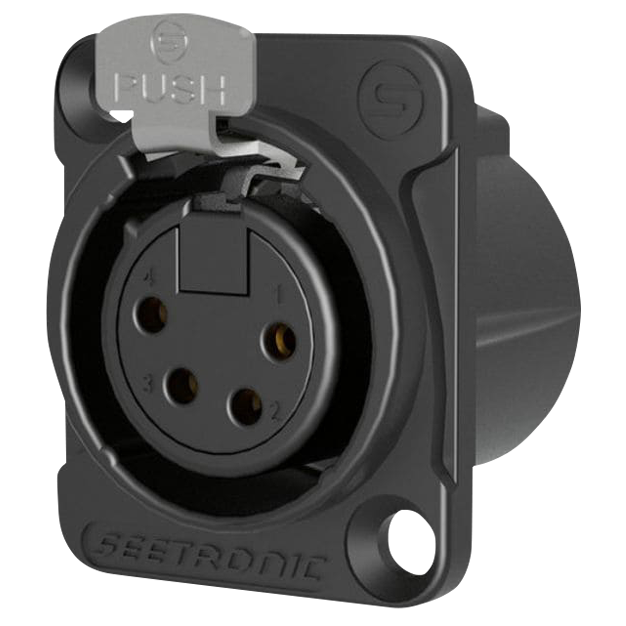 XLR 4P Chassis - female - Onlinediscowinkel.nl
