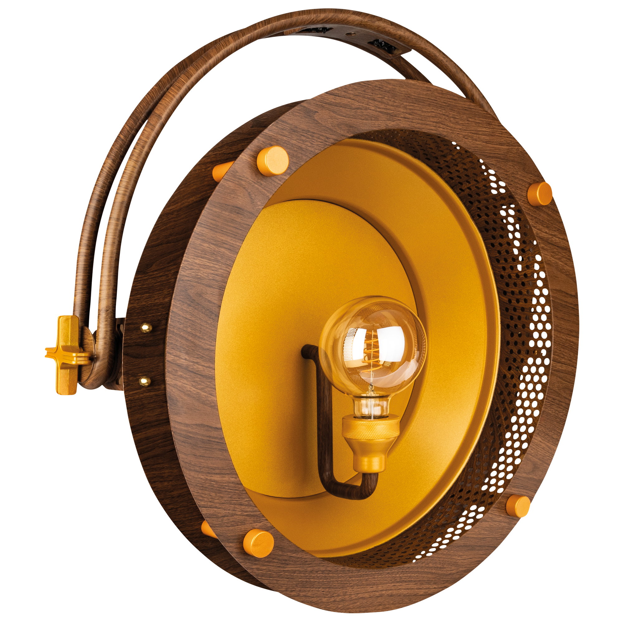 SHOWTEC Edison Vintage 1 Pale Gold / Wood Grain - Retro DMX-LED-lamp met dimmer en E27-fitting - houtnerfmotief - Afbeelding 5