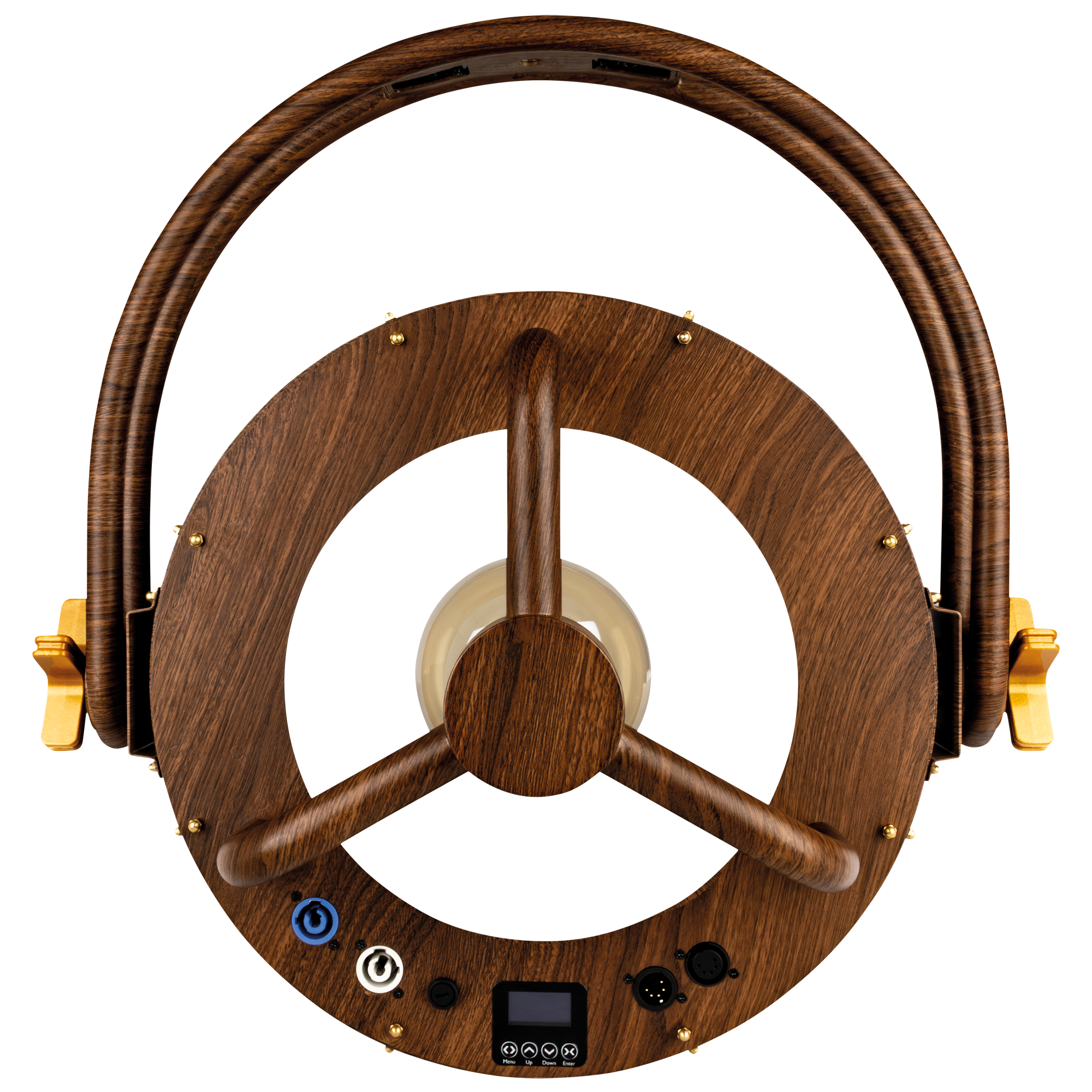 SHOWTEC Edison Vintage 2 Pale Gold / Wood Grain - Retro DMX-LED-lamp met dimmer en E27-fitting - houtnerfmotief - Afbeelding 2